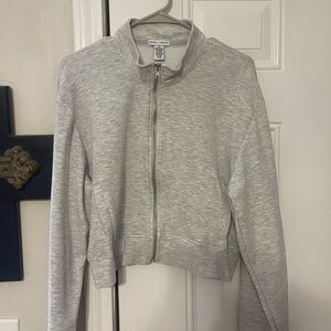 Heather Gray Bomber Jacket